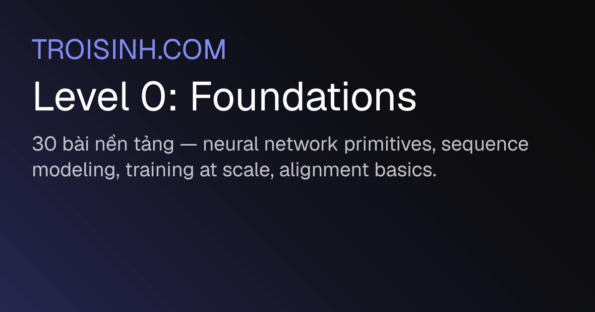 Level 0: Foundations | Trồi Sinh