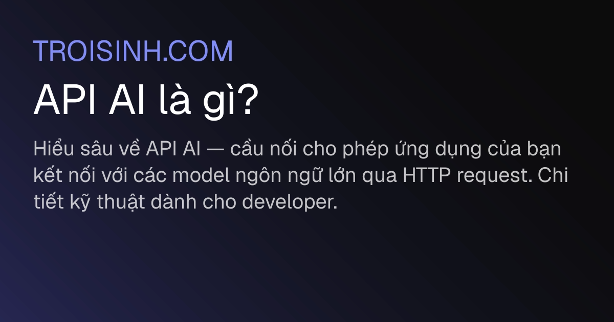 API AI là gì? | Trồi Sinh